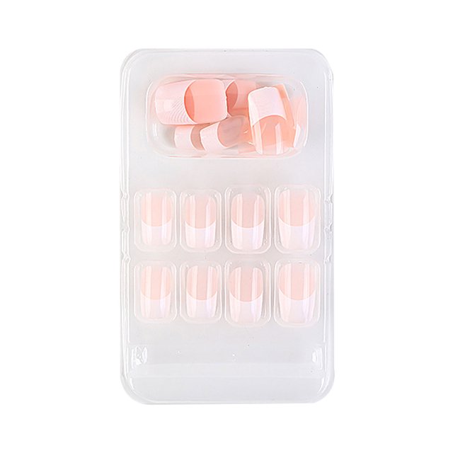 ziyahi False Nail Wearable Perfect Matching Simple to Wear No Irritating Odor Fake Fingernail Breathable Press Type Adjustable Paster Type 16 Type 33 F741 1Set