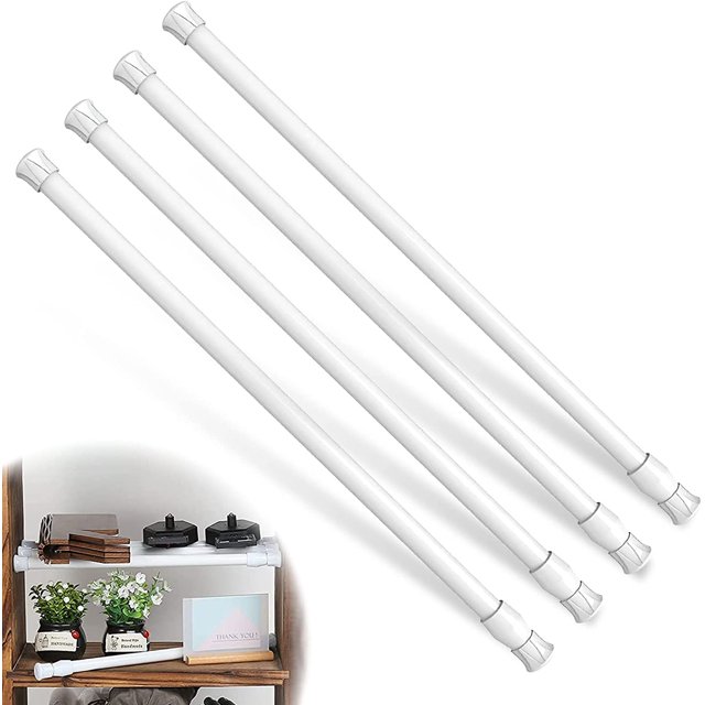 DEXING 4 Pack Window Security Bar, Window Safety Bars, Adjustable Sliding Glass Door Lock, Window Lock Bar for Children Home, Extends from 15.8-27.6 Inches (White)