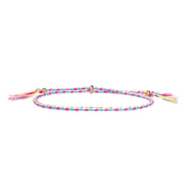Bracelet Tressé Accessoire de Mode Femmes Hommes Bracelet Bijoux Délicat Pompon Accessoires Fil Réglable Bracelets avec Frange Décors Type 7