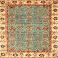 thumbnail image 1 of Ahgly Company Tapis d'Intérieur Carrés Abstraits Rouges Orientaux, 4 Pieds Carré, 1 of 6