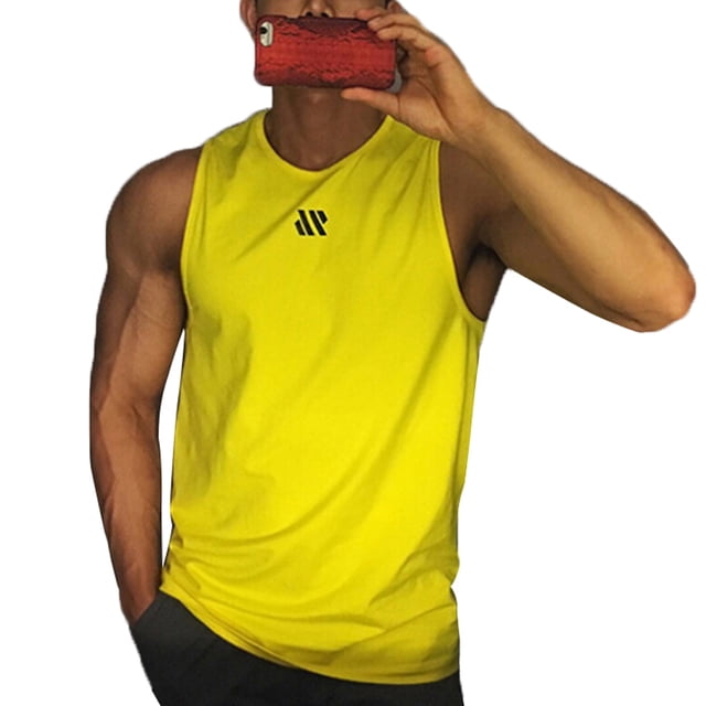 Honganda Male Tank Tops, Quick-Dry Running Vest, Fitness Training Undershirt