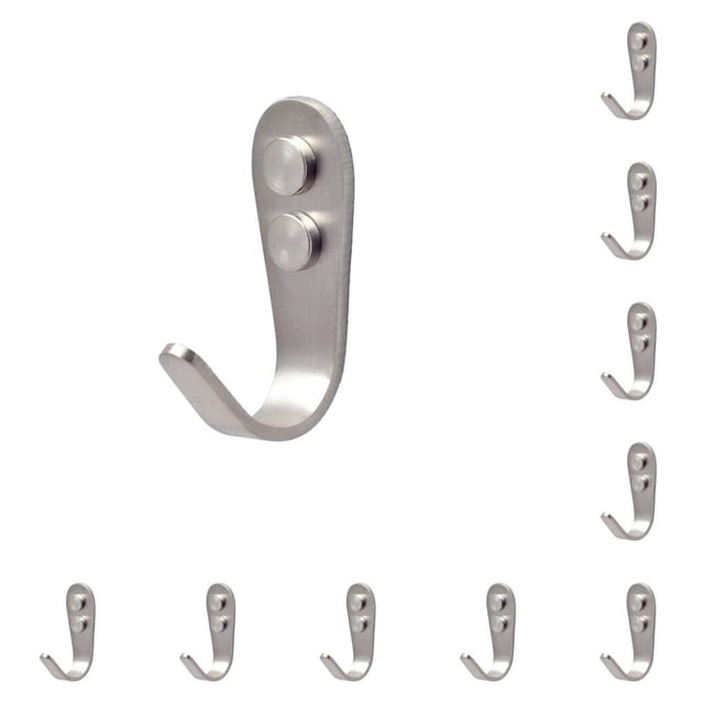 10 Pcs Cintre Sans Perçage Autocollant Résistant aux Déchirures Support Anti-Humidité Roulement Robuste Imperméable Antirouille Crochet de Toilette pour la Maison Support Grand 3 mm