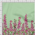 thumbnail image 1 of oneOone Viscose Chiffon Fabric Leaves & Pink Floral Panel Printed Craft Fabric BTY 42 Inch Wide, 1 of 3