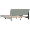 thumbnail image 5 of vidaXL Bed Frame with Headboard Light Grey 152x203 cm Velvet, 5 of 5