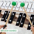 thumbnail image 4 of SEWCHICS 1 Pair Drum Mallet Stick for Performance with Round Ball Black, 4 of 7
