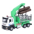 thumbnail image 2 of Logging Truck Toy, Log Tractor Model Alloy Body Ideal Present  For Kids Green, 2 of 8