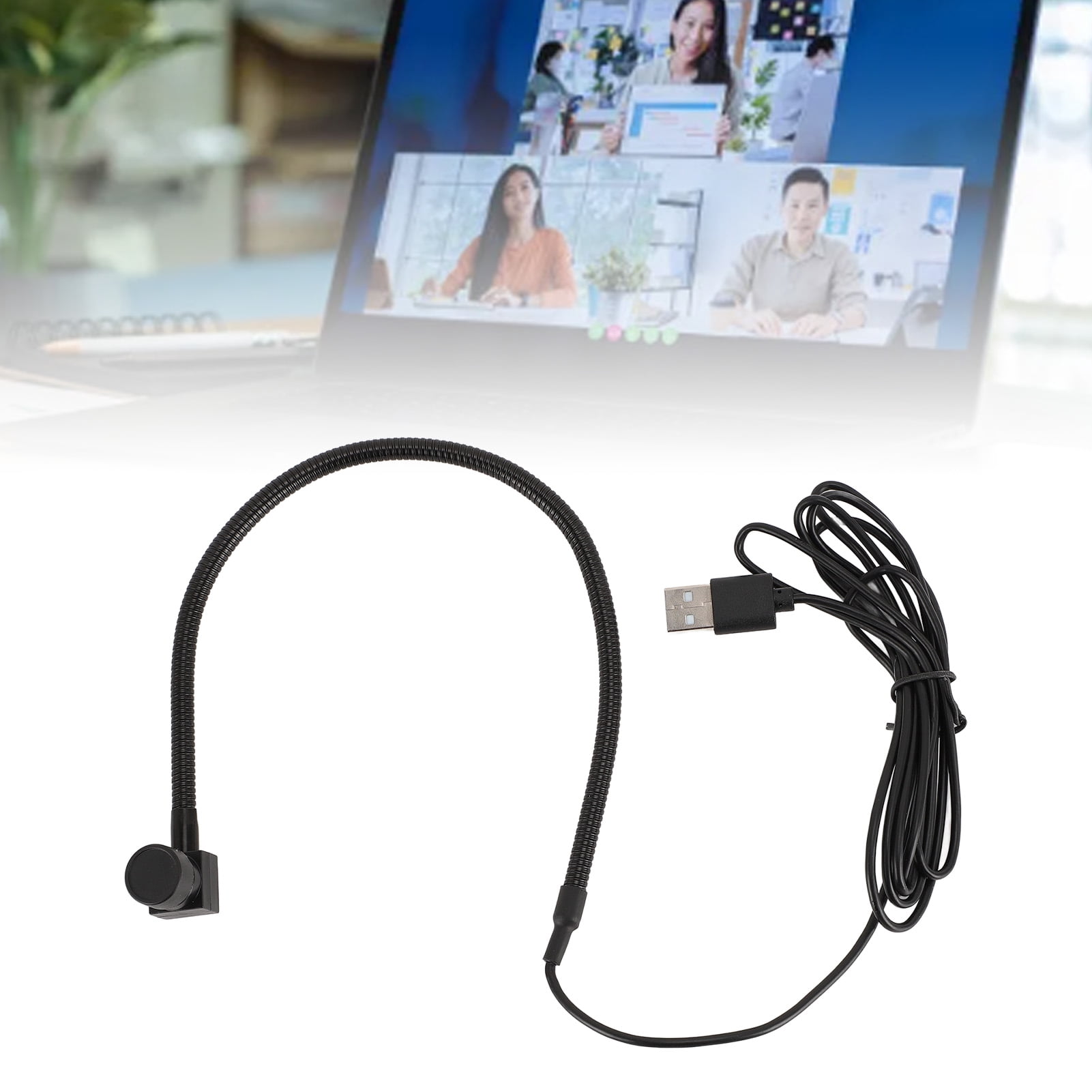 Eye To Camera Webcam, PVC FHD Image Quality Fixed Focus Center Webcam  for Eye Contact