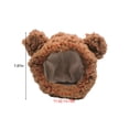thumbnail image 3 of Cozy Bear Ears Pet Hat Headband Adjustable Knit Cap for Cats & Small Dogs, Costume Accessory, Stretchy Chin Strap, 3 of 9
