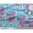 thumbnail image 2 of Soimoi Polyester Crepe Fabric Geometric & Flower Artistic Decor Fabric Printed Yard 52 Inch Wide, 2 of 3