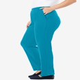 thumbnail image 4 of CHOK Plus Size 7-Day Knit Straight Leg Pant Stretch Elastic Waist Petite & Tall - 3X  Navy, 4 of 6