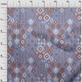 thumbnail image 2 of oneOone Cotton Silk Fabric Block & Geometric Ikat Print Fabric By Yard 42 Inch Wide, 2 of 4