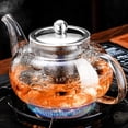 thumbnail image 1 of Glass Teapot Stovetop 20 OZ/600ml, Tea pot with Removable 18/8 Stainless Steel Infuser, Borosilicate Clear Tea Kettle, Teapot Blooming and Loose Leaf Tea Maker Tea Brewer for Camping, Travel, 1 of 6