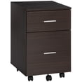 thumbnail image 1 of Vinsetto Mobile File Cabinet, 2-Drawer Filing Cabinet with Wheels, Brwon, 1 of 10
