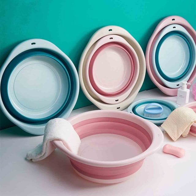 Dvkptbk Wash Tub Plastic Basin, Travel Folding Basin, Household Portable Washbasin, Laundry Basin Home Essentials