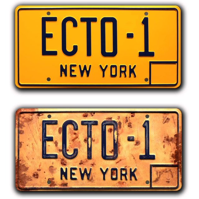 Ghostbusters Afterlife | ECTO-1 | Metal Stamped License Plates
