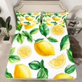 thumbnail image 1 of Erosebridal Cartoon Lemon Fitted Sheet Set Twin, Tropical Fruit Bed Set, Summer Theme Room Decor, 2pcs (No Top Sheet), 1 of 6