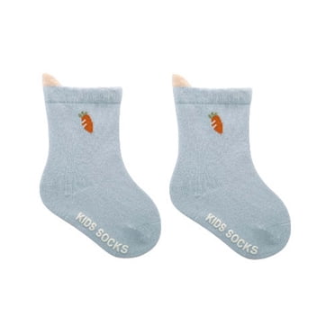 FAIWAD Chaussettes en Coton pour Nouveau-Nés Filles Garçons, Tout-Petits, Mignonnes, Imprimées, Antidérapantes, Mi-Mollet, 0-5 T