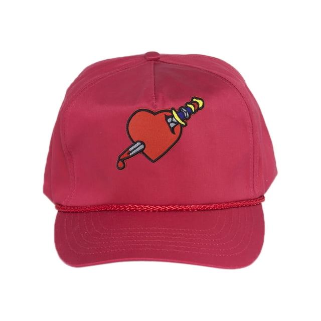 Gravity Threads Casquette en Sergé de Coton Heart Stab - Bordeaux