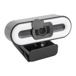 Webcam 4K USB Branchez et jouez Webcam avec l'éclairage Microphone intégré pour Live Stream Video Call Video Conférence Enseignement en ligne