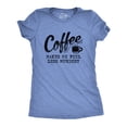 thumbnail image 1 of Womens Coffee Makes Me Feel Less Murdery T shirt Funny Sarcastic Caffeine (Heather Light Blue) - XXL, 1 of 3
