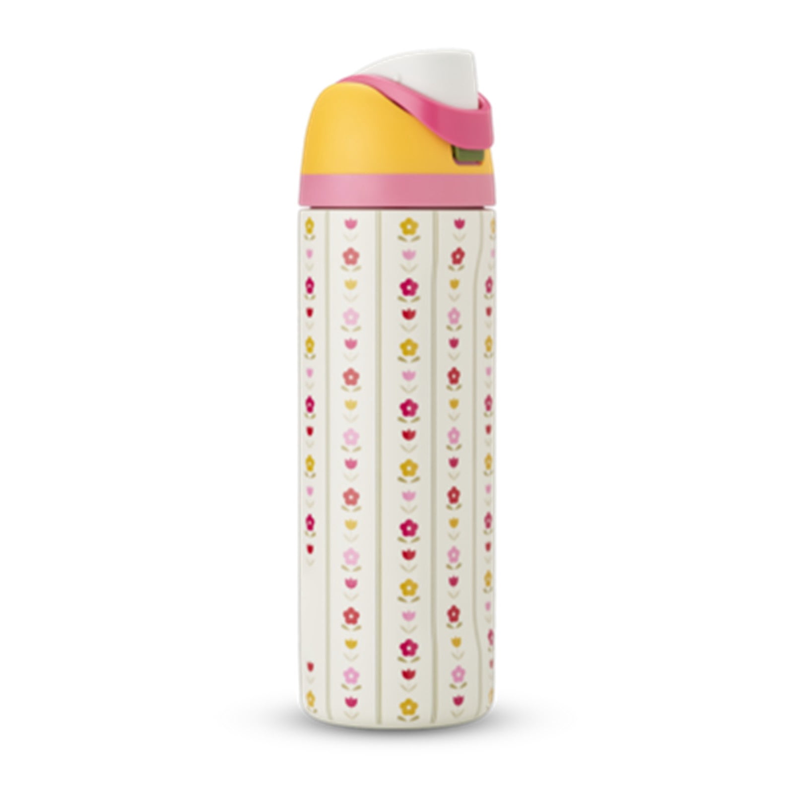 Owala FreeSip Insulated Stainless Steel Water Bottle with Straw for Sports Vacuum Cup Travel Water Bottle Flower Town - 32 OZ