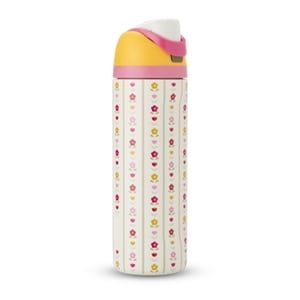 Owala FreeSip Insulated Stainless Steel Water Bottle with Straw for Sports Vacuum Cup Travel Water Bottle Flower Town - 32 OZ