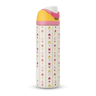 Owala FreeSip Insulated Stainless Steel Water Bottle with Straw for Sports Vacuum Cup Travel Water Bottle Flower Town - 32 OZ