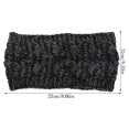 thumbnail image 2 of Bandeaux Automne Coupe-Vent Tête Élastique Multicolore Bandeau Large Réglable Accessoires Cheveux pour Filles Noir Gris Foncé, 2 of 6