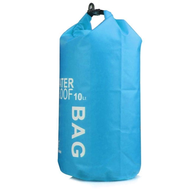 10L Waterproof Dry Bag Pouch Camping Boating Kayaking Rafting Canoeing Blue