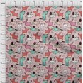 thumbnail image 4 of oneOone Cotton Silk Light Pink Fabric Dog Cartoon Craft Projects Decor Fabric Printed By The Yard 42 Inch Wide-SL, 4 of 5