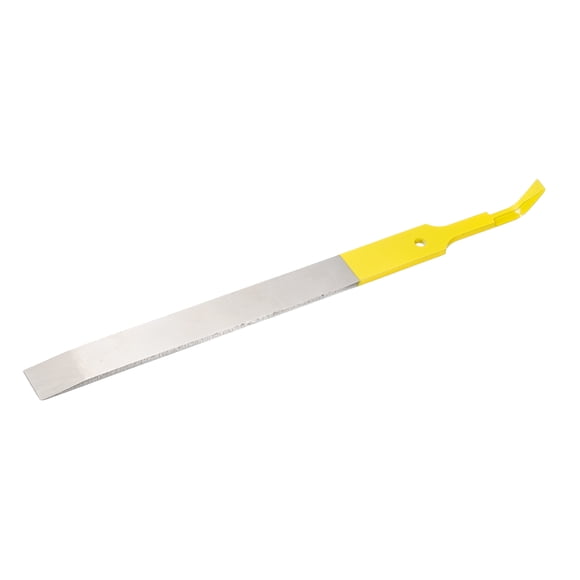 Uxcell Outils Grattoirs en Acier Inoxydable, Grattoir Extra Long de 322 mm avec Poignée de Peinture Jaune