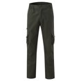 thumbnail image 2 of Faithtur Men Straight Pants Middle Waist Loose Pockets Casual Fall Trousers, 2 of 3