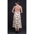 thumbnail image 3 of Bimba Robe Décontractée Oiseau Longue Dos Nu à Col Licou pour Femme Robe de Plage Imprimée - XX-Grand, 3 of 6