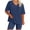 Blue, variant on Womens Pajamas Two Piece Plus Size Lounge Sets Short Sleeve Oversized Tshirt Slim Shorts Sleepwear Pjs Weekend Hot Pink, L