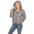 thumbnail image 2 of White Mark Women's Zip Hooded Puffer Jacket with Pockets, 2 of 7