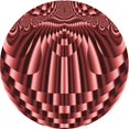 thumbnail image 1 of Ahgly Company Tapis d'Intérieur Ronds de Style Transitionnel Lavables à la Machine, Rouge Foncé, 7 Pieds Rond, 1 of 7