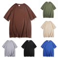 thumbnail image 2 of Lefu T-Shirts de Base Unis à Manches Courtes d'Été pour Hommes et Femmes, Unisexes, Hauts Polyvalents, 2 of 8