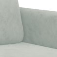 thumbnail image 3 of vidaXL 2 Piece Sofa Set with Pillows Light Grey Velvet, 3 of 5