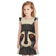 thumbnail image 1 of Xecao Robe de Nuit Pyjama Rétro à Imprimé Graphique de Raton Laveur pour Filles avec Manches Volantées, Vêtement de Nuit Doux pour Enfants, Chemise de Nuit Légère pour la Maison Ou les Vacances-Petit, 1 of 6