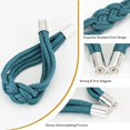thumbnail image 2 of 2 Pack Strong Magnetic Curtain Tiebacks Upgrade Nordic Simple Style Drape Tie Backs Double Color Weave Rope Knot Decorative Curtain Holdbacks for Home & Office Window Drapery, 2 of 7
