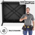 thumbnail image 4 of Costway 8 PCS Patio Rattan Furniture Set Cushioned Sofa Armrest Garden Black, 4 of 9