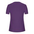 thumbnail image 5 of LSLJS Womens T Shirts Women's Fashion Casual Round Neck Pleated Solid Color Button Top Blouse, 5 of 5