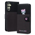 thumbnail image 1 of Compatible avec Samsung Galaxy A24 4G Étui Portefeuille Motif Animaux Mignons avec Fentes pour Cartes Couverture Rabattable, 1 of 5