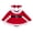 Red, variant on Fortune Baby Girl Christmas Red Dress Inafnt Long Sleeve Fluff Hem A-Line Santa Dress 0-24 Months