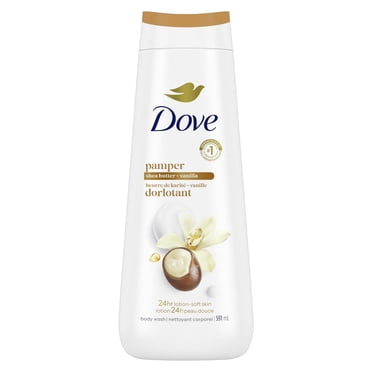 Dove Body Wash for 24H Lotion-Soft Skin Shea Butter + Vanilla Pamper, 591 ml