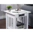 thumbnail image 3 of AFI Mission 20" Solid Wood End Table with Built In Device Charger in White, 3 of 9