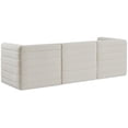 thumbnail image 3 of Meridian Furniture Quincy Canapé Modulaire en Velours Crème, 3 of 27