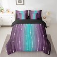thumbnail image 2 of YST 7-Piece Comforter Set, Teal Gradient Ombre Bedding, Geometric Wave Pattern, Full, 2 of 4