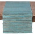 thumbnail image 1 of Saro Lifestyle Melaya Collection Chemin de Table Tissé Nubby Scintillant 14 Pouces"X90 Pouces" Turquoise, 1 of 1