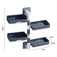 thumbnail image 3 of Soap Holder,Soap Travel Container,Bar Soap Container,Leakproof Soap Case,Bathroom Soap Dishes,Soap 4-Layer Self-Adhesive Soap Dish Wall Mounted Rotatable Soap Box Storage for Bathroom Kitchen, 3 of 8